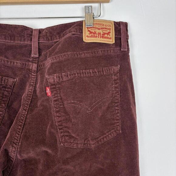 LEVI 724 High Rise Straight Maroon Corduroy Jean Size: 33 - Picture 5 of 7